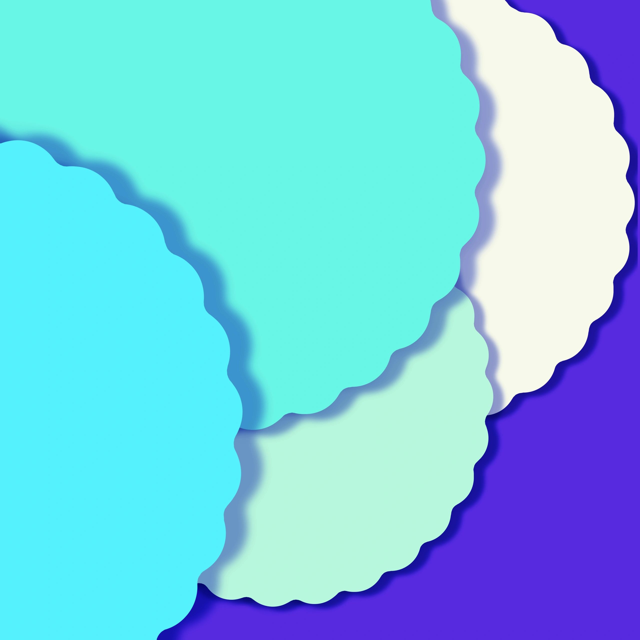 Layered blue paper circles background