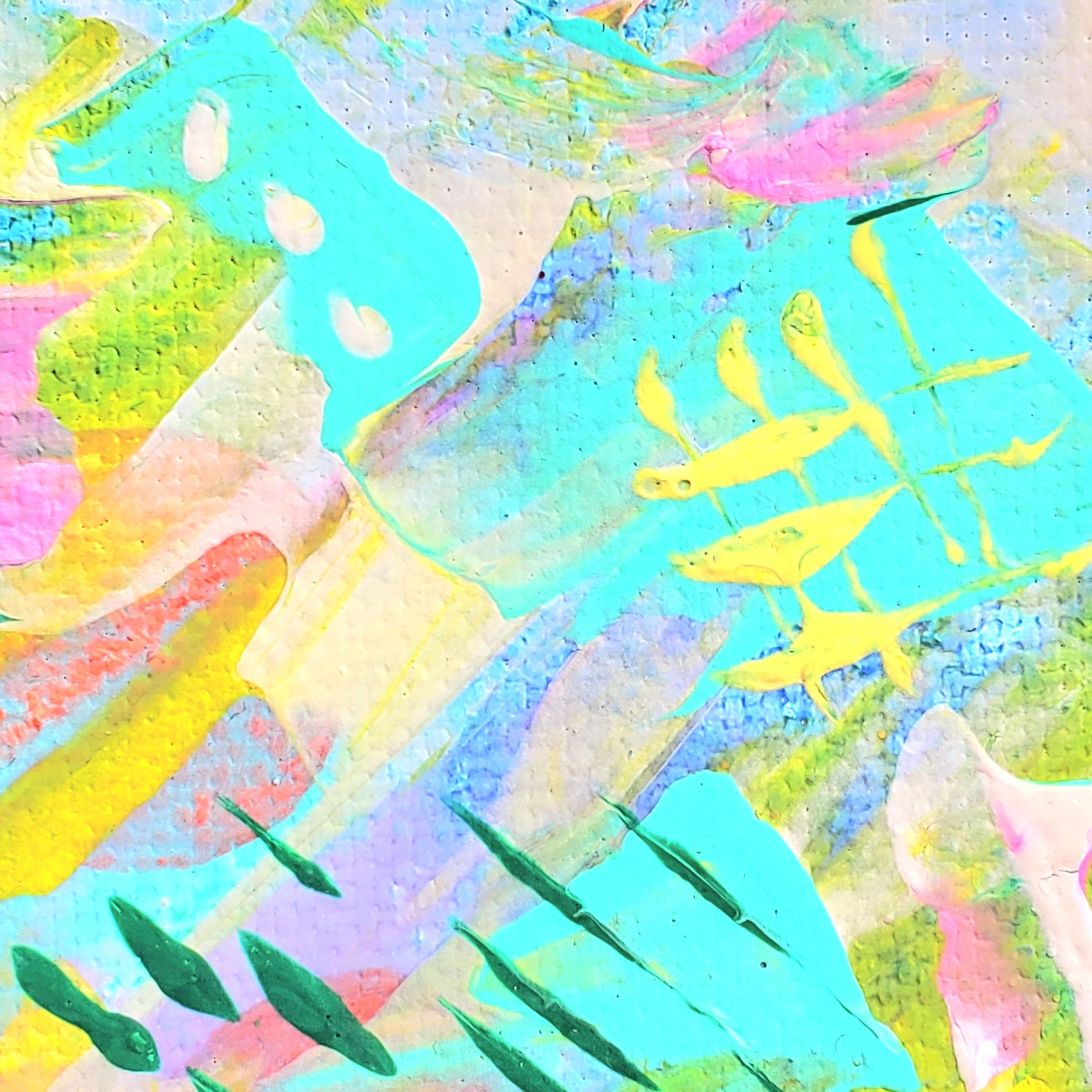 Colorful acrylic abstract art